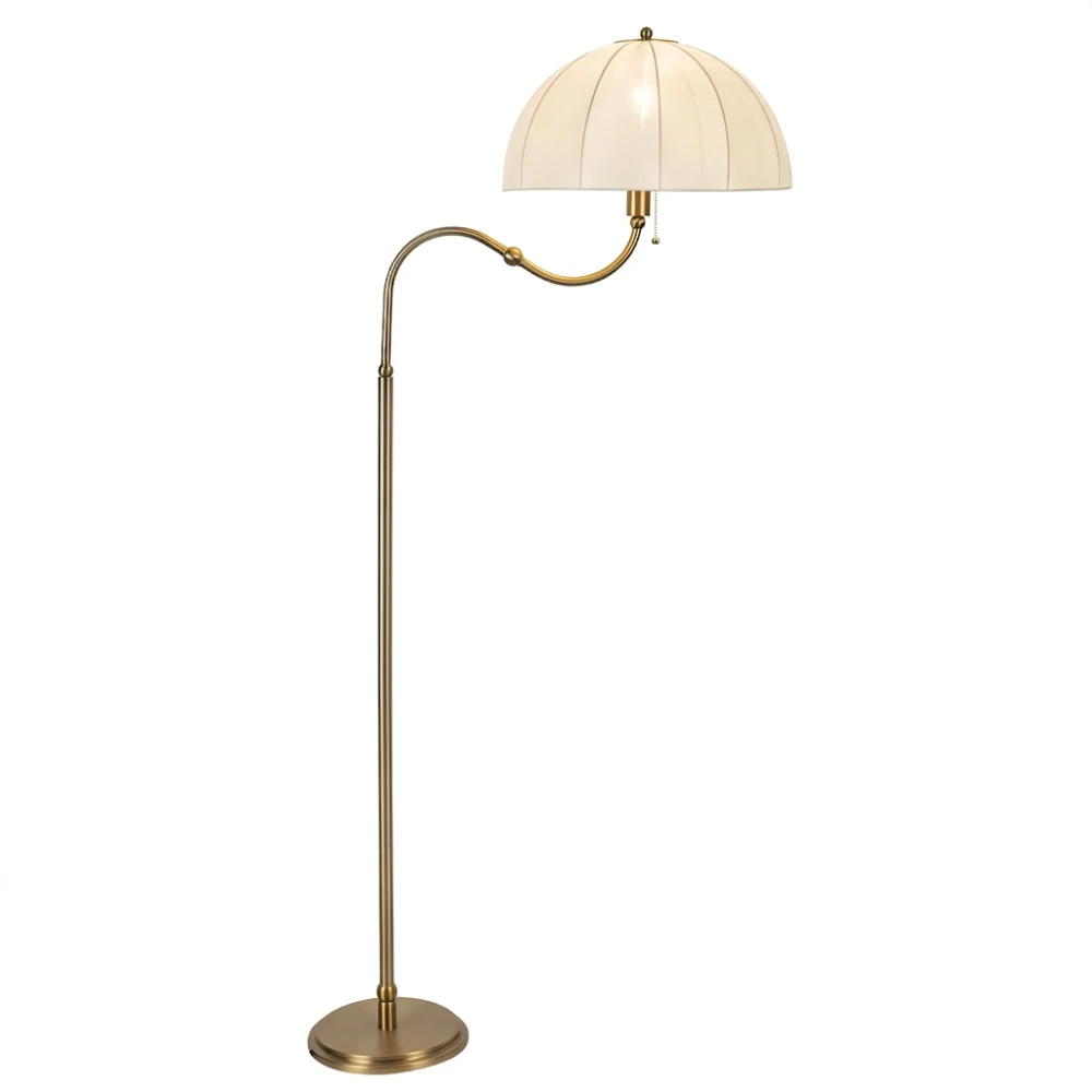 Pleated Shade Gooseneck Floor Lamp detail