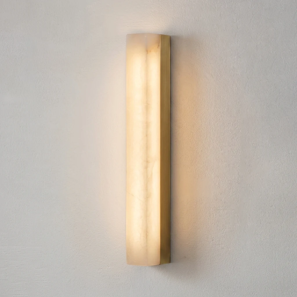 Rectangular Alabaster Bar Wall Sconce