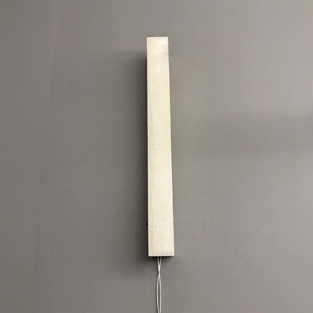Rectangular Alabaster Bar Wall Sconce detail