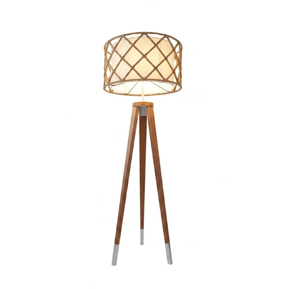 Rope Lattice Tripod Floor Lamp detail