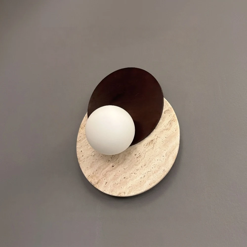 round-travertine-stone-wall-lamp detail