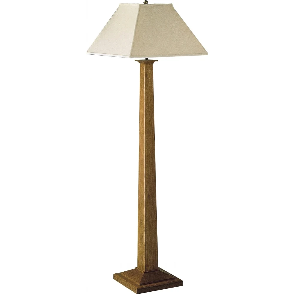 Square Tapered Wood Floor Lamp detail