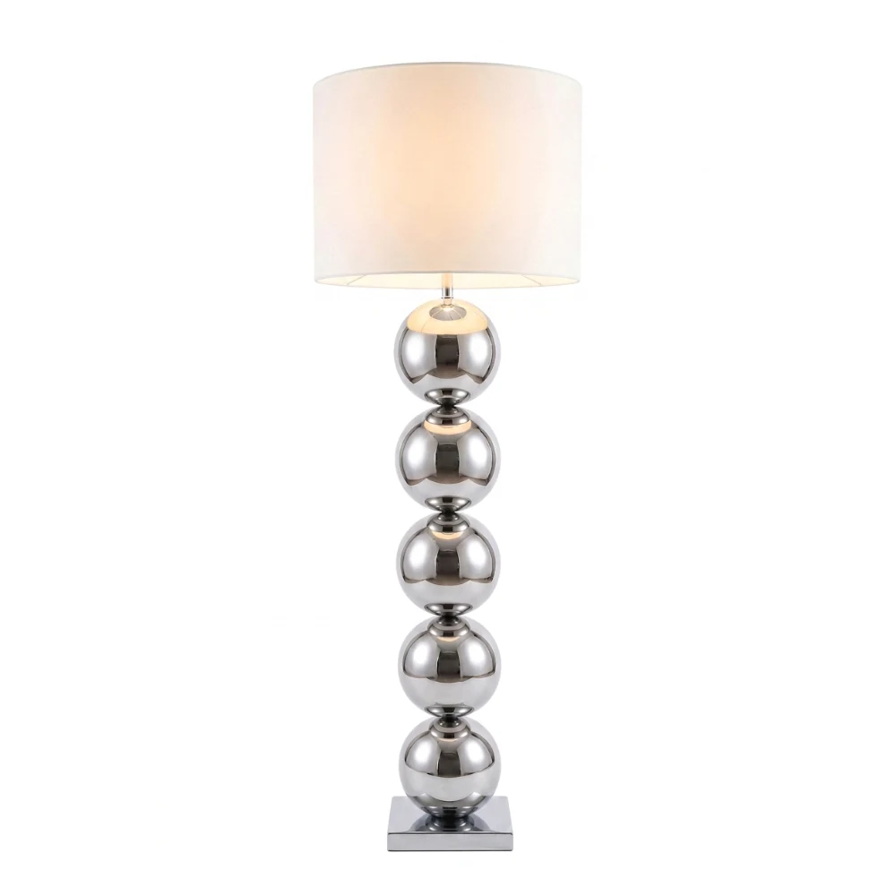 Stacked Chrome Sphere Floor Lamp detail