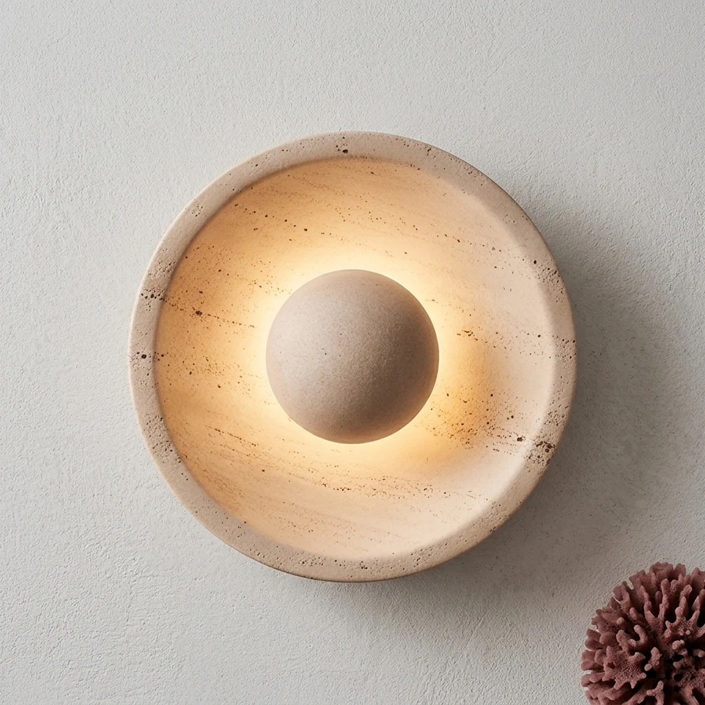 Stone Basin & Globe Wall Sconce
