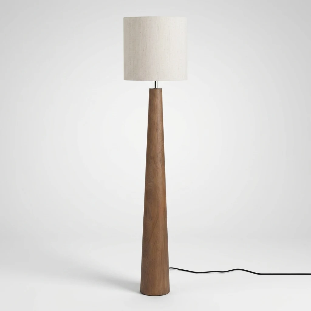 Tapered Wood Floor Lamp-2 detail