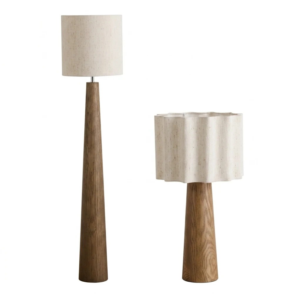 Tapered Wood Floor Lamp-2 detail