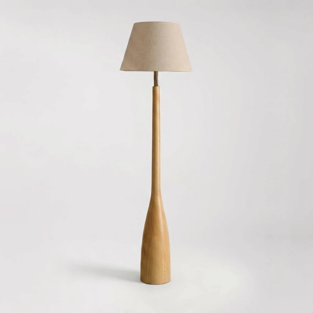 Tapered Wood Floor Lamp