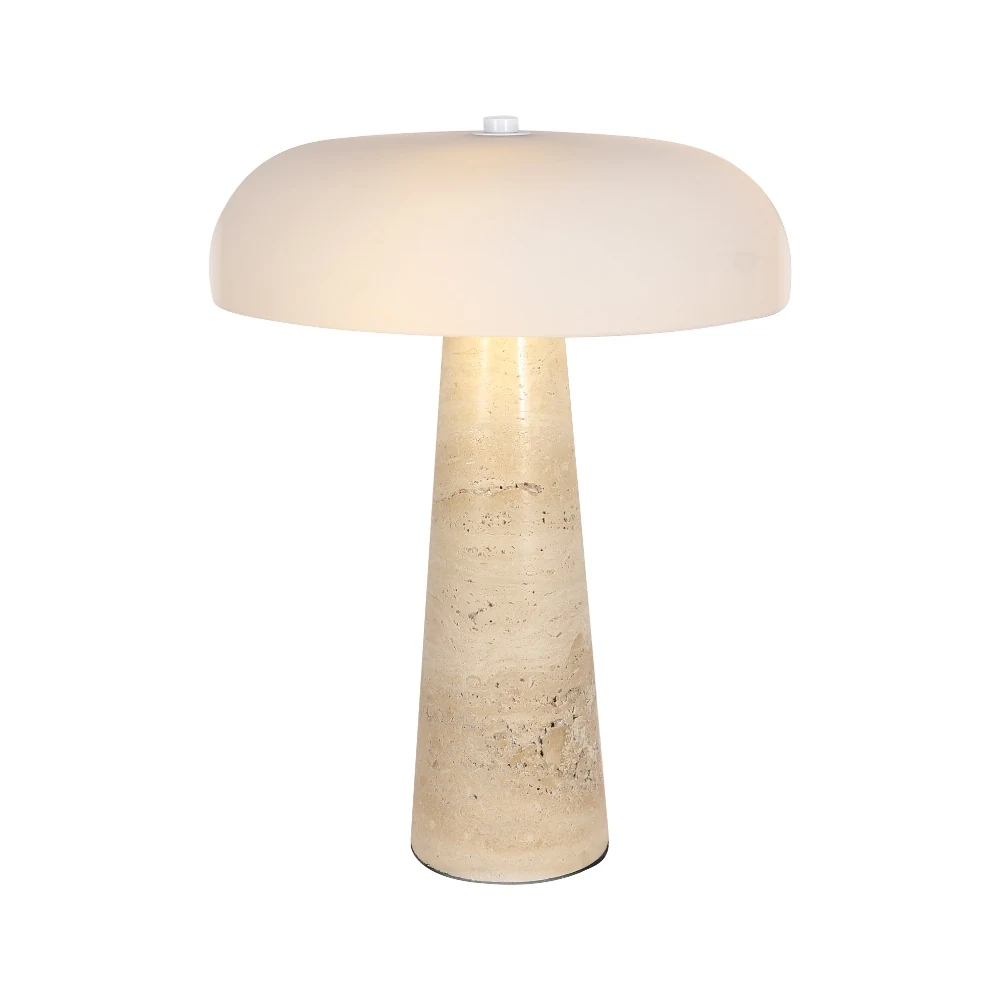 Travertine Base Table Lamp detail