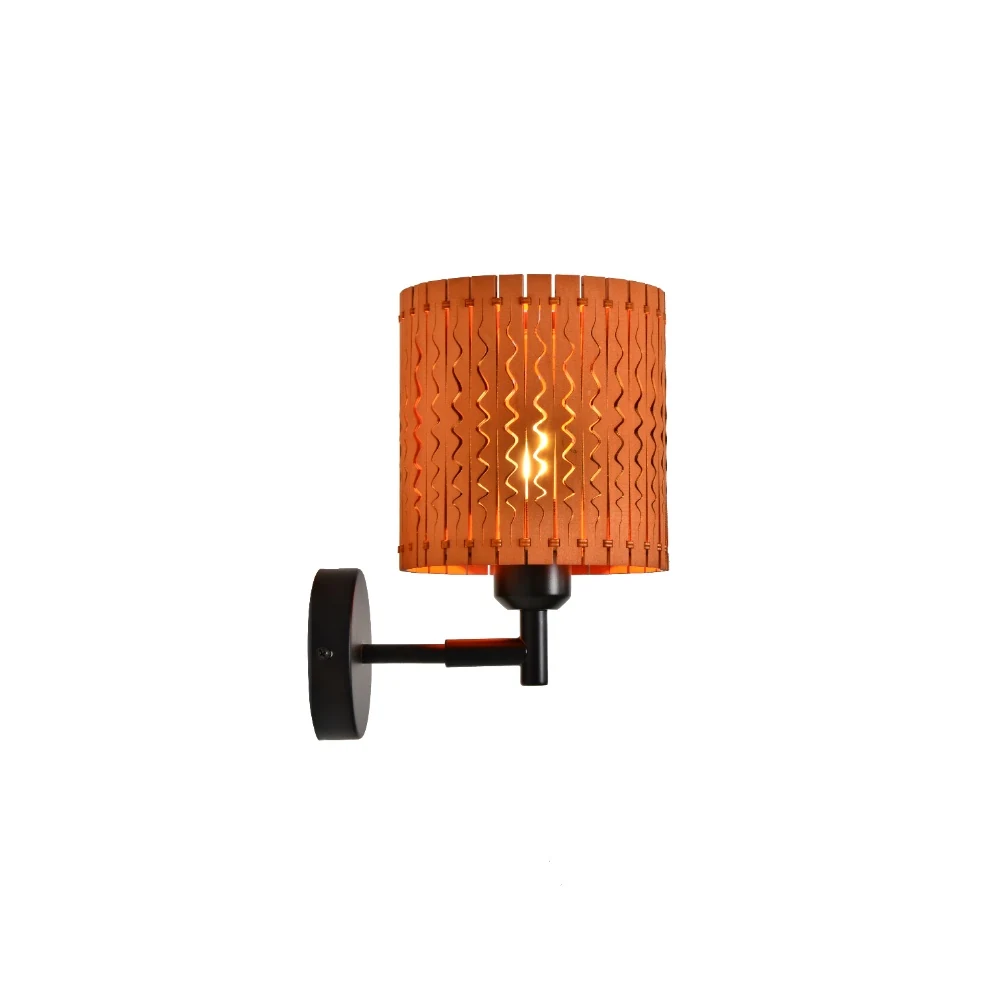 Wavy Textured Cylinder Wall Sconce – Multi-Color detail