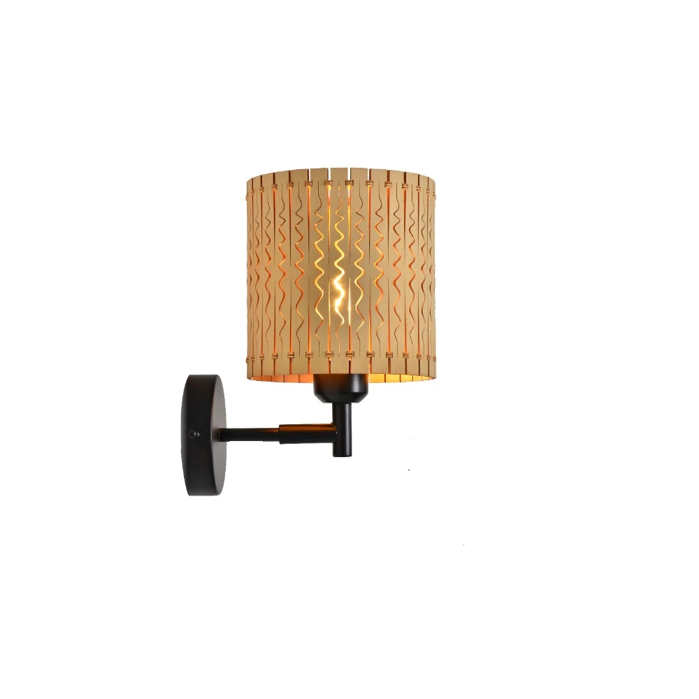 Wavy Textured Cylinder Wall Sconce – Multi-Color detail