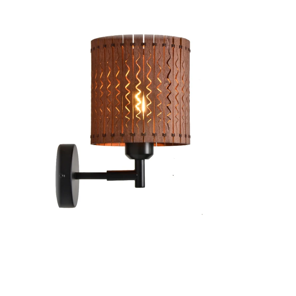 Wavy Textured Cylinder Wall Sconce – Multi-Color detail