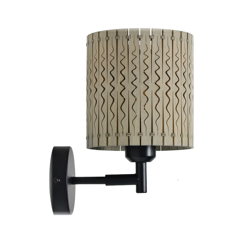 Wavy Textured Cylinder Wall Sconce – Multi-Color detail