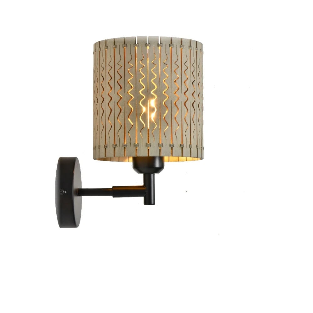 Wavy Textured Cylinder Wall Sconce – Multi-Color detail