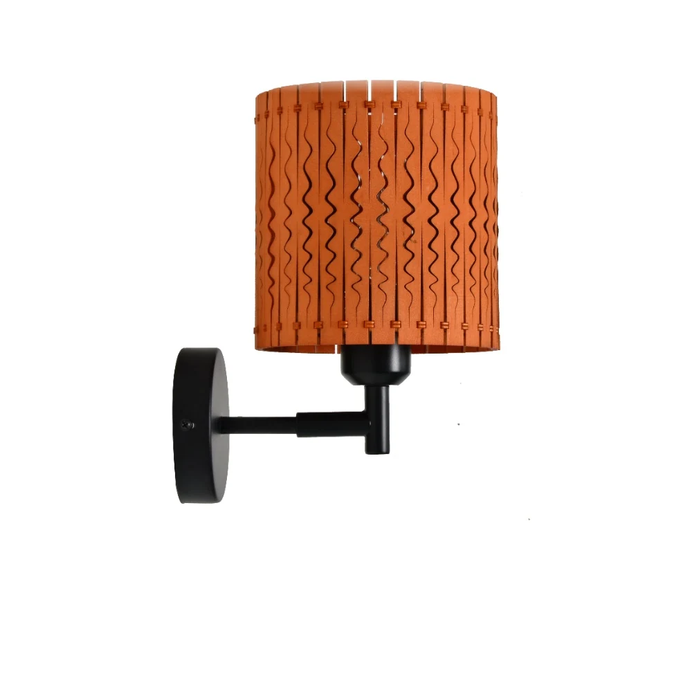 Wavy Textured Cylinder Wall Sconce – Multi-Color detail