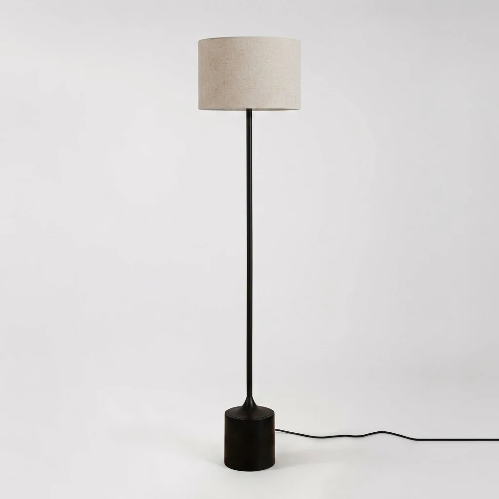 Weighted Base Drum Floor Lamp