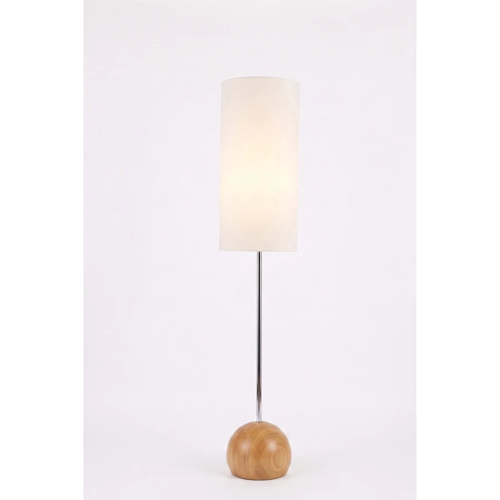 Wooden Sphere Base Floor Lamp detail