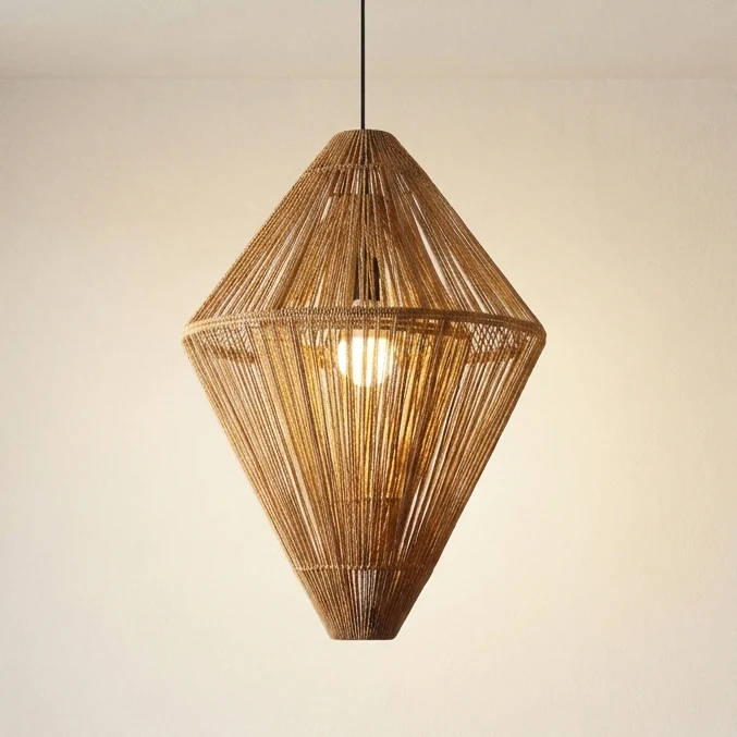 Woven Diamond Pendant Light detail