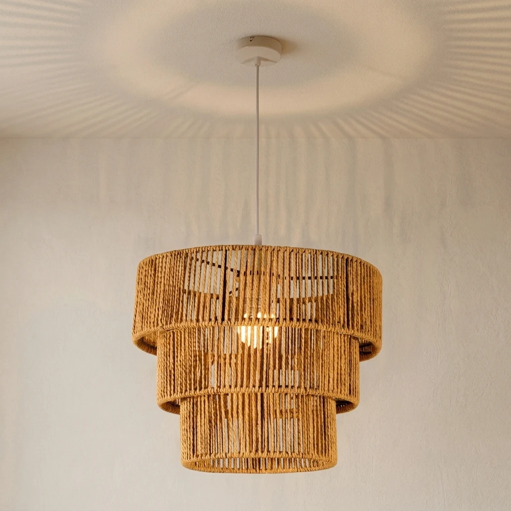 Woven Rattan Pendant Light
