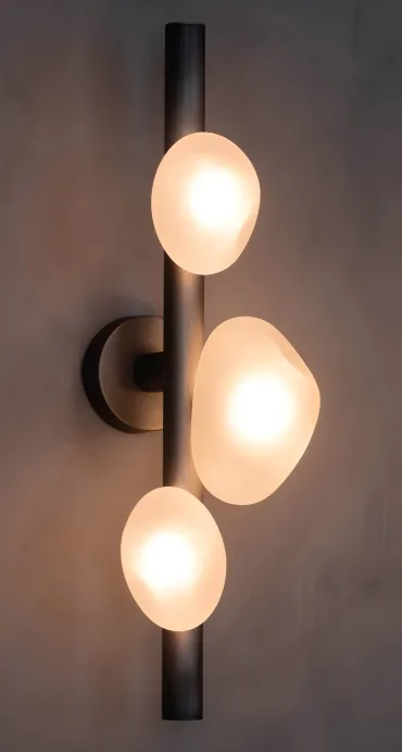 Glass Material Pebble Ring Chandelier detail view 3
