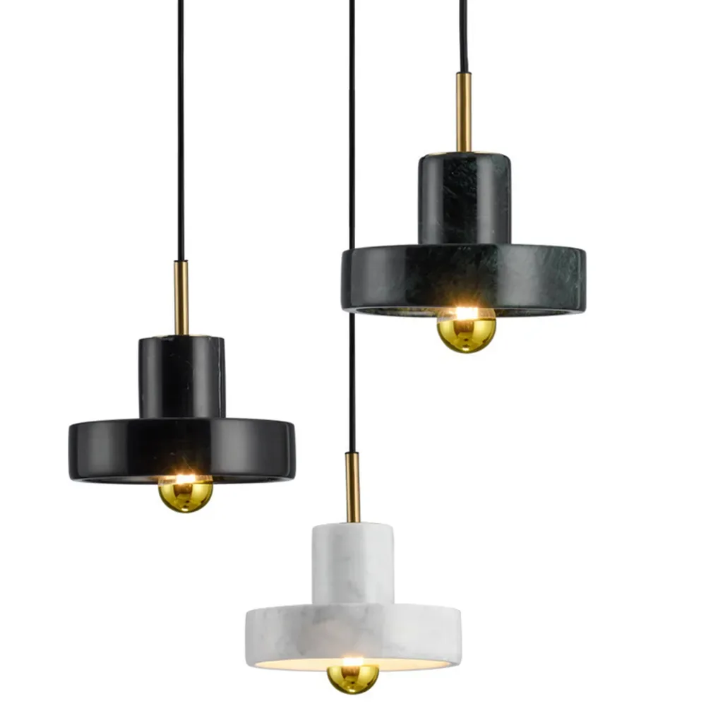 Modern Minimalist Tiered Marble Pendant Light Collection detail view 1