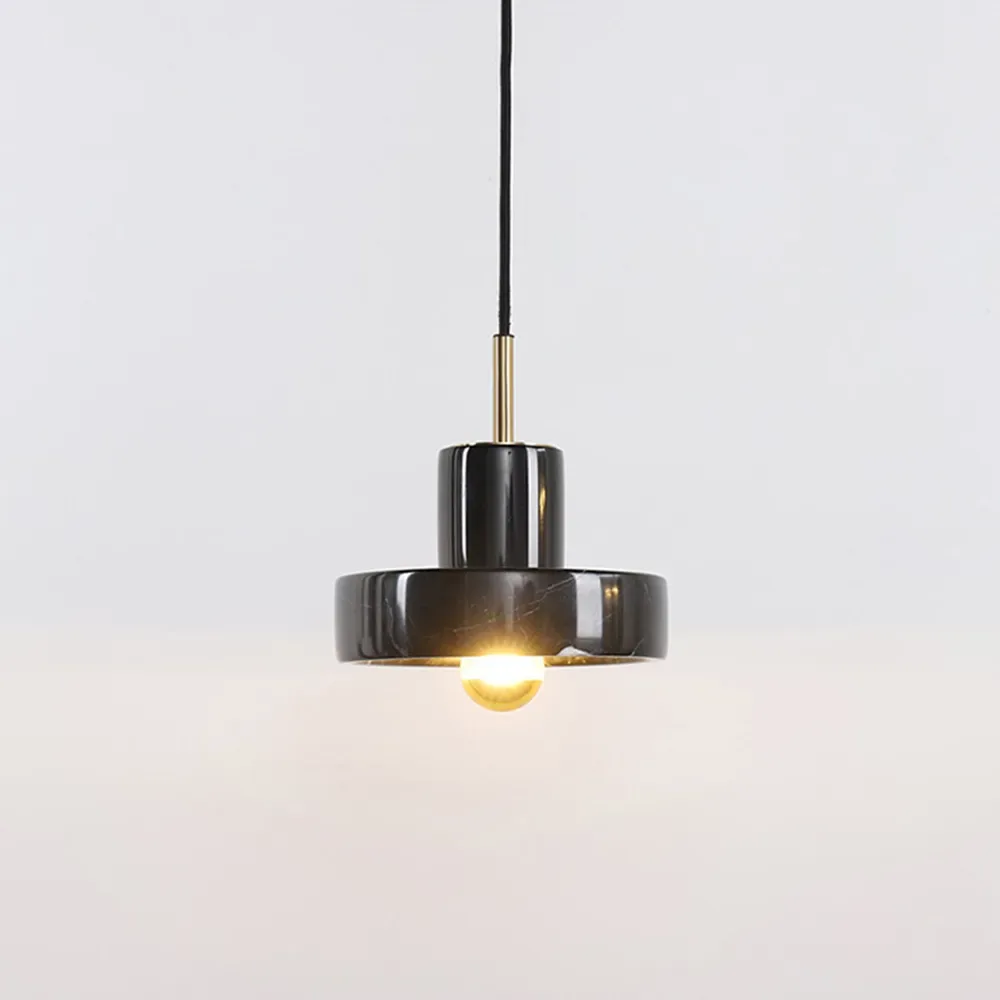 Modern Minimalist Tiered Marble Pendant Light Collection detail view 2