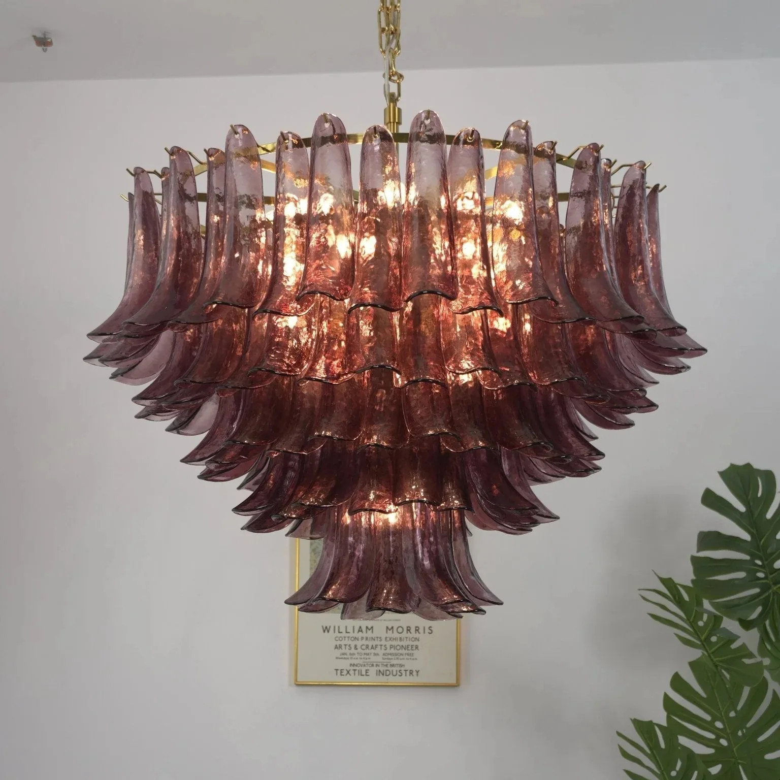 Multi-Tiered Petal Glass Chandelier detail view 19