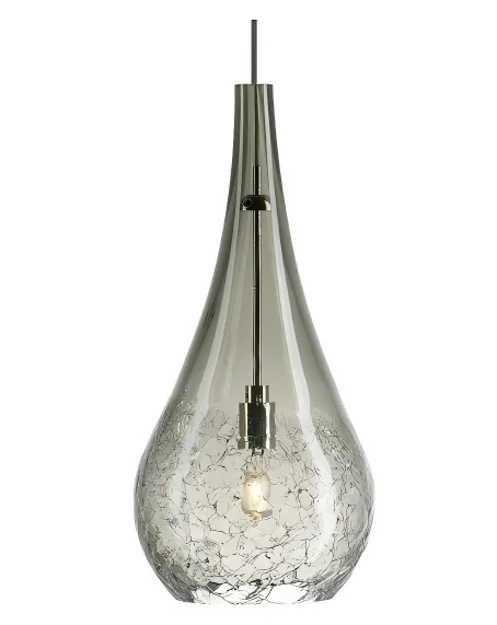 Smoked Glass Mixed Shape Pendant Light detail view 3