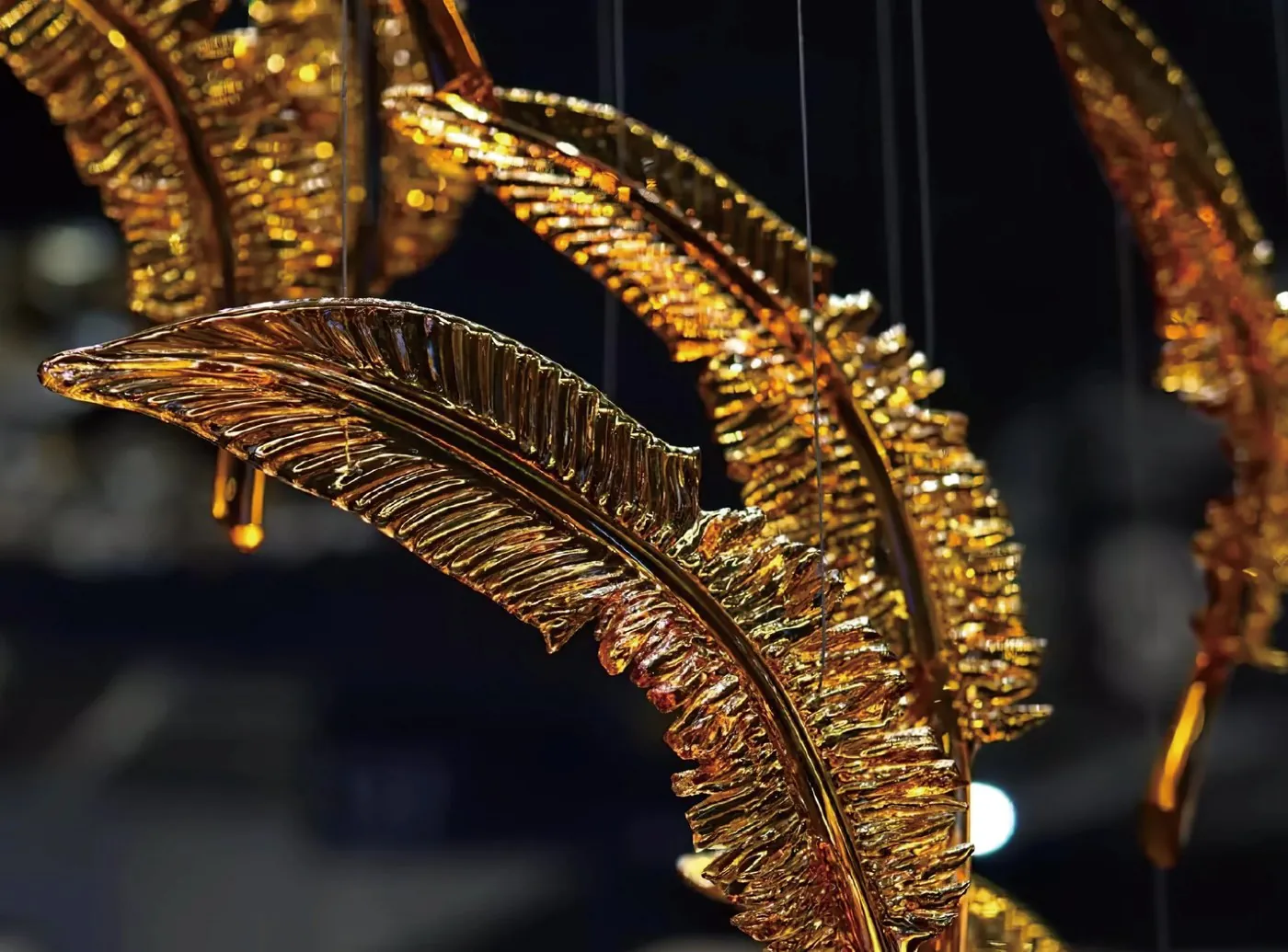 Cambodia Amber Glass Pendants project view