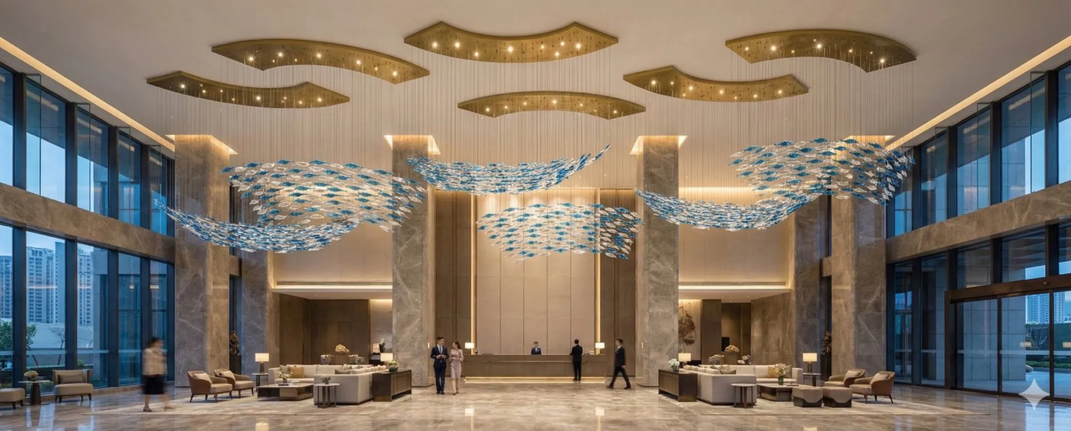 How to Size a Custom Chandelier for a Hotel Lobby